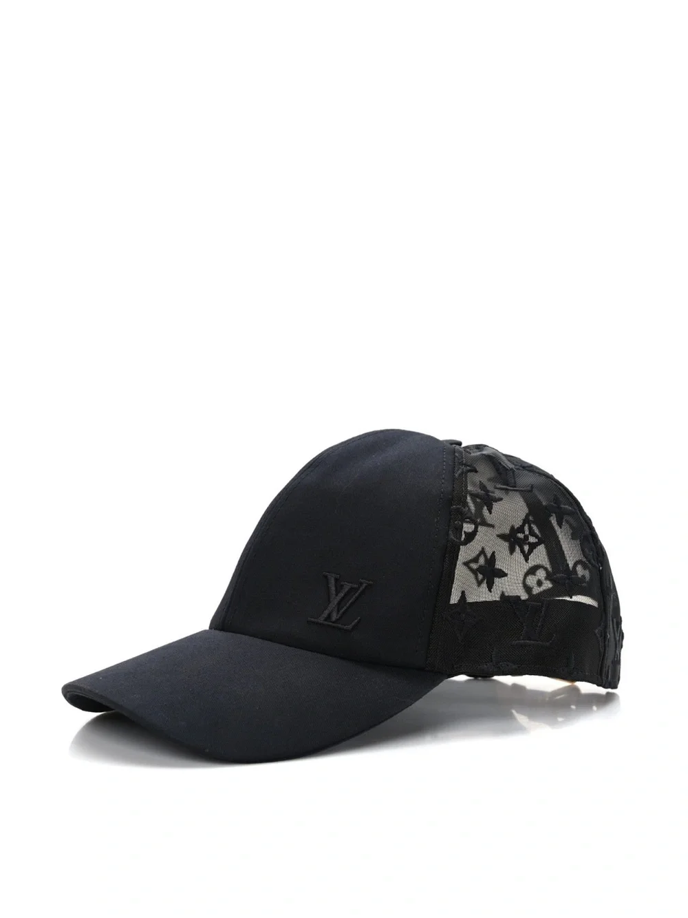 Louis Vuitton black logo baseball hat cap